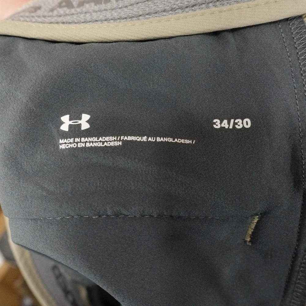 Under Armour Pants Mens 34x30 Beige Chino Straight Stretch Golf Performance